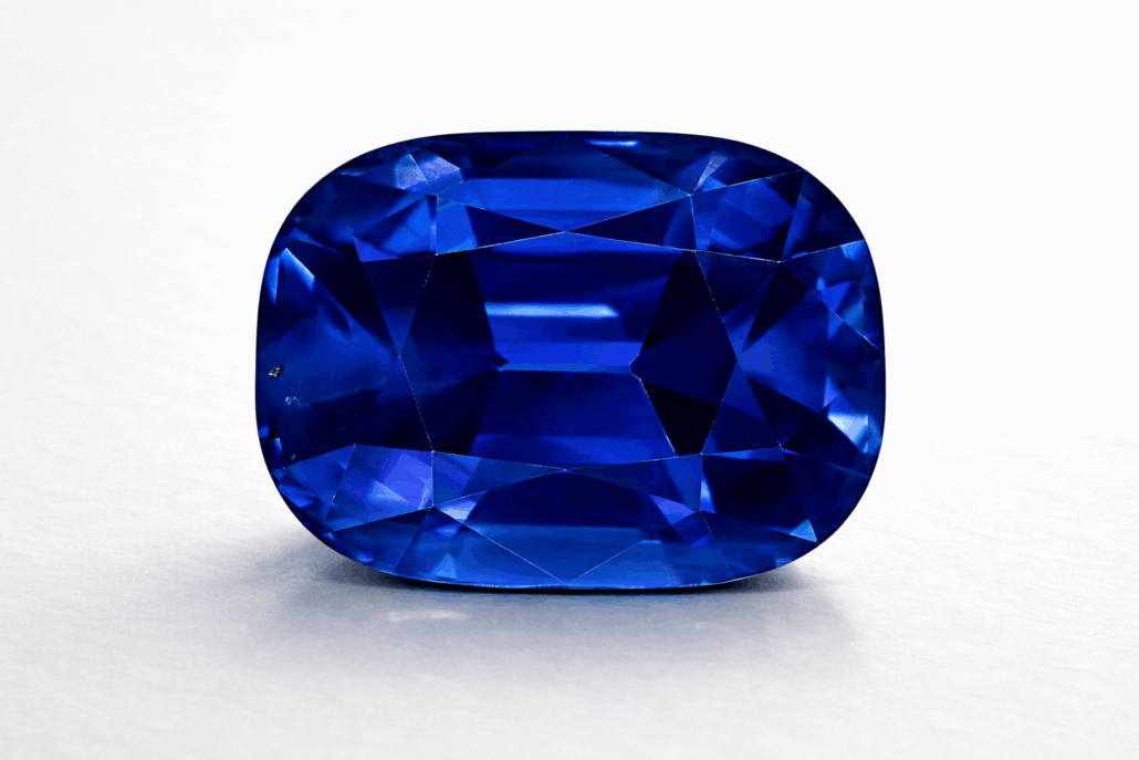 Zaffiro blu naturale che mostra come il colore diventi un linguaggio decisionale