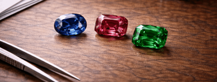 pietra preziosa osservata da vicino mentre si valuta la pietra giusta